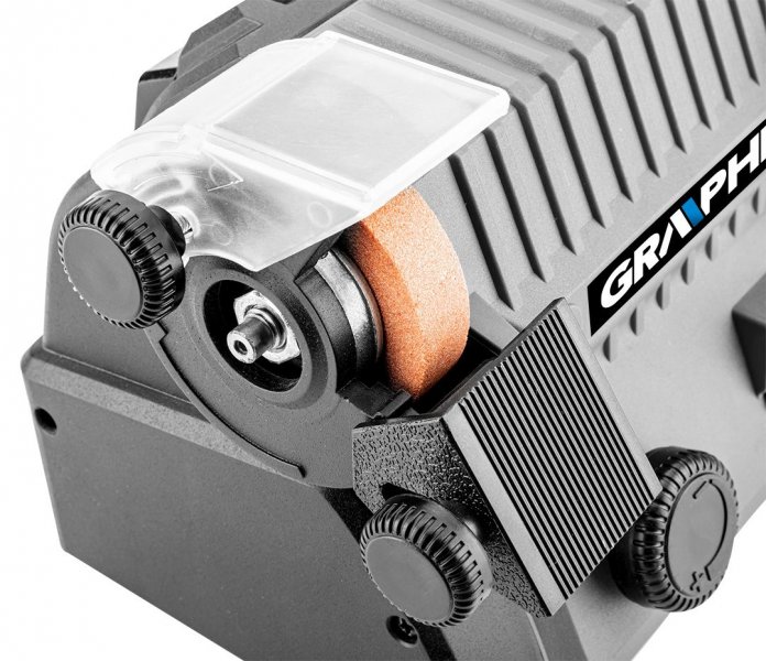 GRAPHITE ENERGY+ 58G095 aku stolní mini kotoučová bruska s ohebou hřídelí, bez aku Obrázek