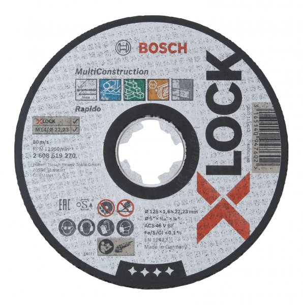BOSCH Multi Material univerzální dělící kotouč X-LOCK (125/1.6 mm)