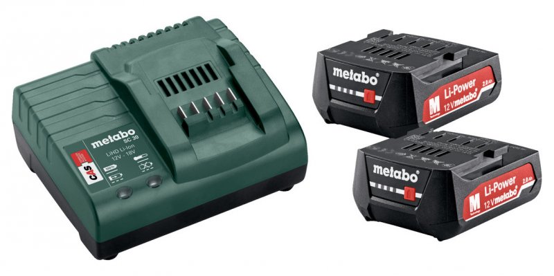 METABO Basic Set 12V akumulátorů 2x2,0 Ah LiIon Li-Power 685300000 - ORIGINÁL