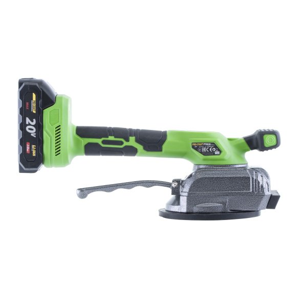 PROCRAFT PTM20-1B-C vibrační aku přísavka 130 mm s manometrem 75kg 20V 2Ah LiIon Obrázek