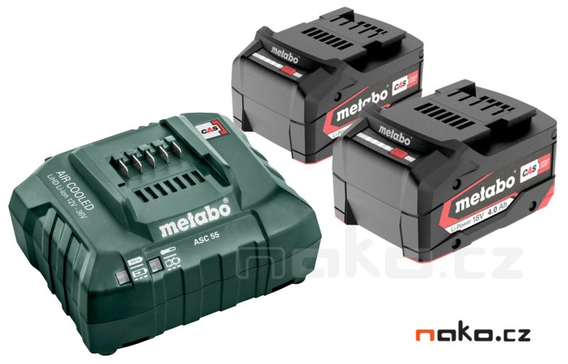 METABO Basic Set 18V Li-Power 2x akumulátor 4.0Ah+nabíječka ASC 55) 685050000 ORIGINÁL