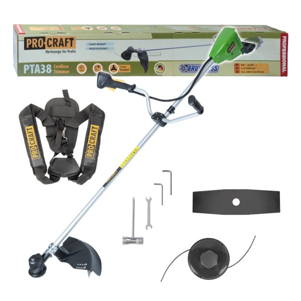 PROCRAFT PTA38 aku křovinořez 2x 20V LiIon, bez aku
