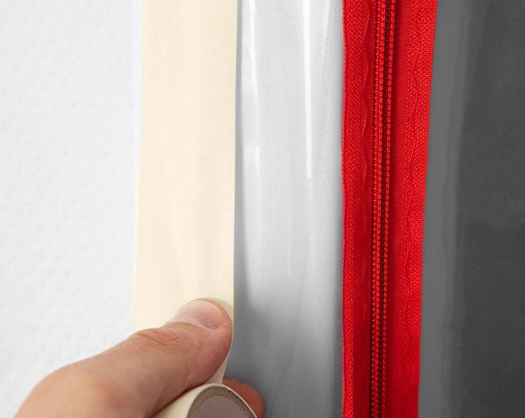 NEO TOOLS 49-801 protiprachová igelitová dveřní clona se zipem 2,14 x 1,21m tvar "I" Obrázek