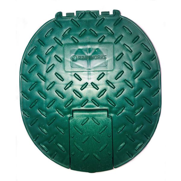 Rainworks RW-15RND VALVE cover náhraní víko pro oválnou šachtici s KV Obrázek