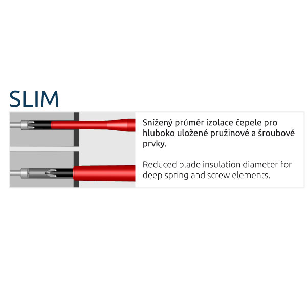NAREX BYSTŘICE NAREX šroubovák univerzální křížový 8364 10 SLIM 6v1, 1000V Obrázek