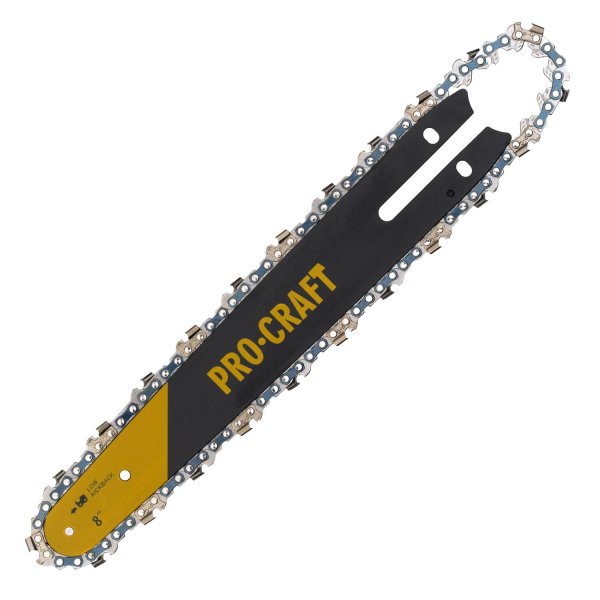 PROCRAFT S8 sada 2x pilový řetěz L.1/4.46 a lišta 200mm pro PKA32Li (46 čl. 1,1mm 1/4") Obrázek