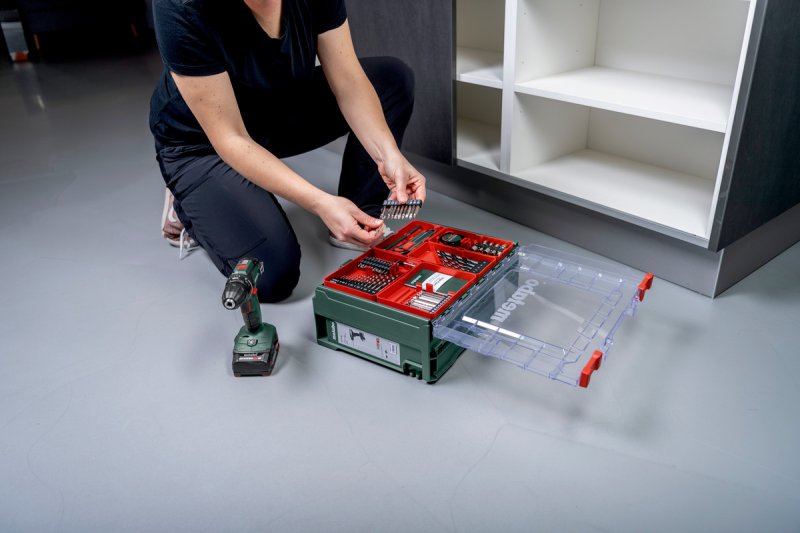 METABO BS 18 Quick Set aku vrtačka 2x2,0Ah Li-Power MOBILNÍ DÍLNA 602217710