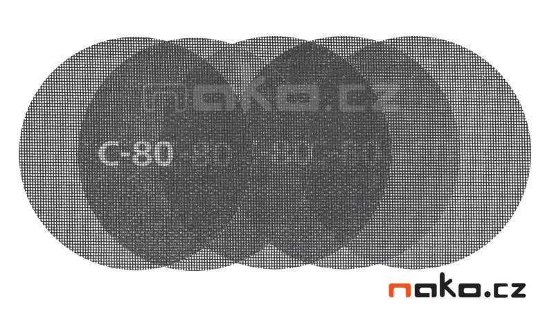 WOLFCRAFT 5617000 brusná mřížka 225mm 5ks K80 na suchý zip Obrázek