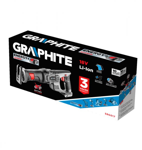 GRAPHITE ENERGY+ 58G017 aku pila ocaska 18V LiIon bez akumulátoru Obrázek