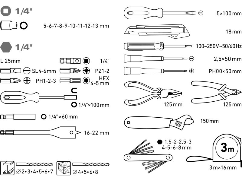 EXTOL CRAFT 422801 bezuhlíková aku vrtačka 12V LiIon 2Ah s nářadím 46ks mobilní dílna