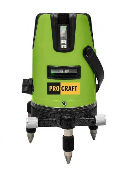 PROCRAFT LE-3D křížový samonivelační laser 50m se zeleným paprskem, 2x 2Ah LiIon Obrázek