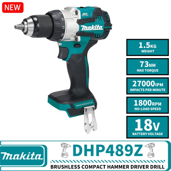MAKITA DDF489Z aku bezuhlíkový šroubovák Li-ion LXT 18V, bez aku Z Obrázek