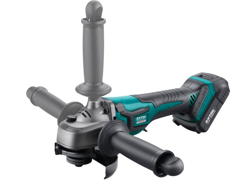 EXTOL INDUSTRIAL 8791840 aku úhlová bruska SHARE20V, 125mm, BRUSHLESS, 20V LiIon 2Ah Obrázek