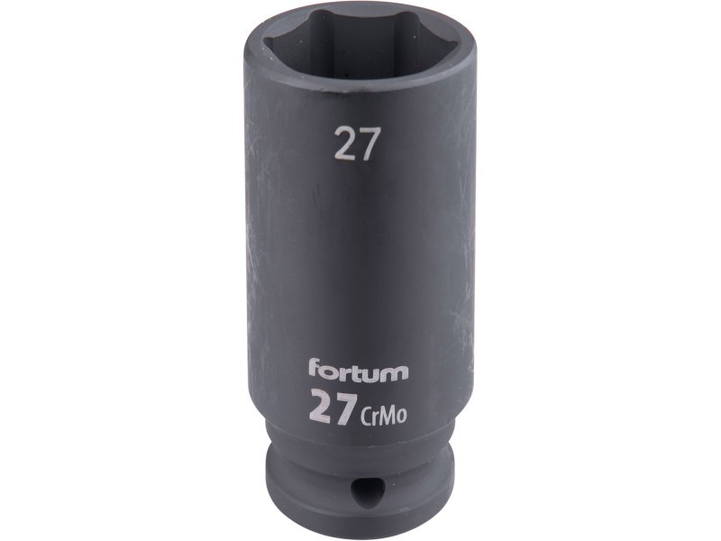 FORTUM 4703227 hlavice 1/2" nástrčná 27mm úderová průmyslová 78mm prodloužená CrMoV