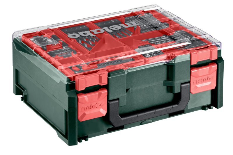 METABO SB 18 L Set (2x2Ah) 18V aku příklepová vrtačka + mobilní dílna / sada příslušenství Obrázek