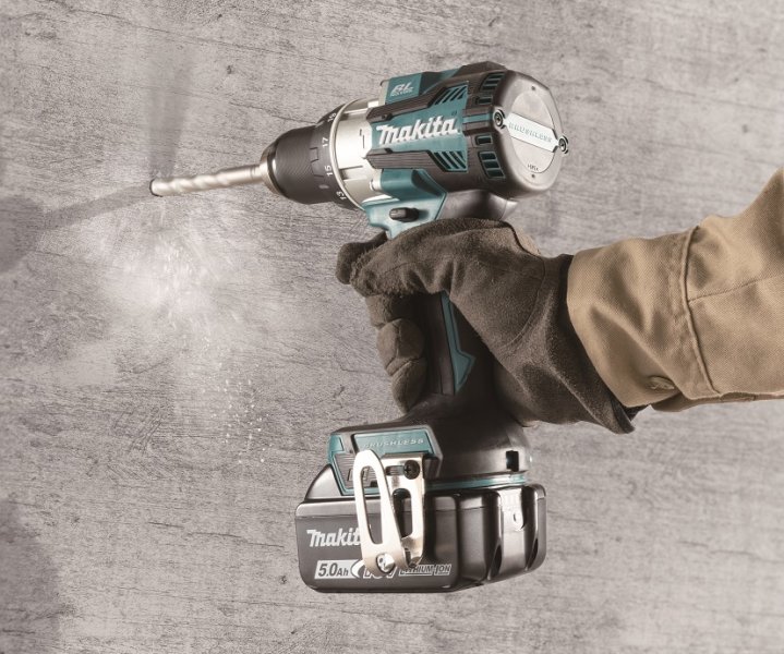 MAKITA DHP489RTJ bezuhlíková příklepová aku vrtačka LiIon LXT 18V 2x5Ah, Makpac Obrázek
