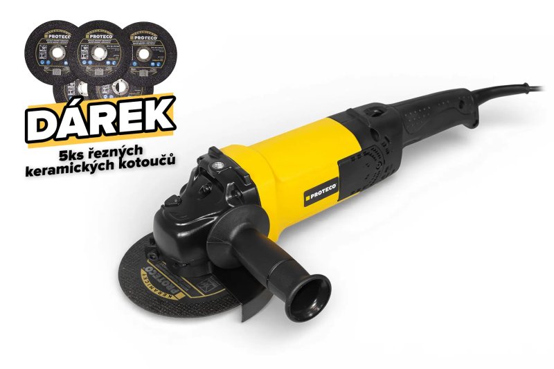 PROTECO 51.01-UB-150-P úhlová bruska 150mm 1400W profi s regulací otáček