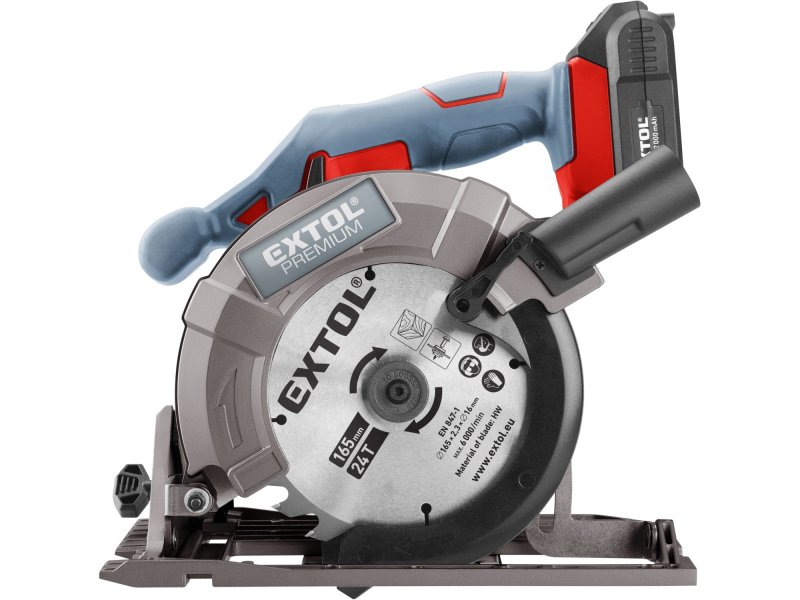 EXTOL PREMIUM 8891822 aku pila kotoučová SHARE20V, 165mm, 20V LiIon, 2Ah Obrázek