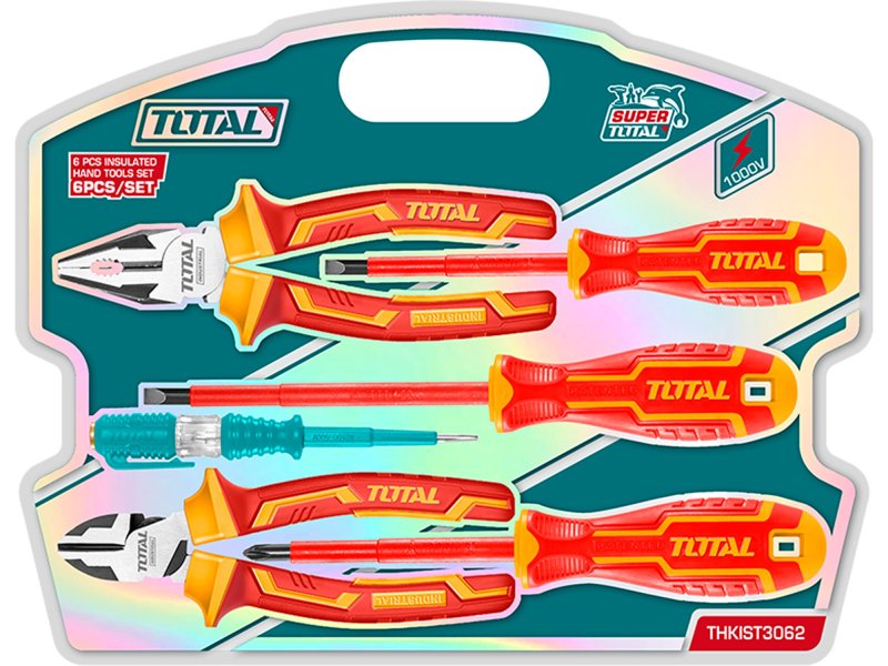 TOTAL THKIST3062 sada izolovaného elektrikářského nářadí VDE 1000V 6ks industrial Obrázek