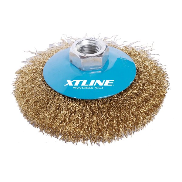 Kartáč drátěný talířový 100mm, vlnitý drát, M14 Obrázek