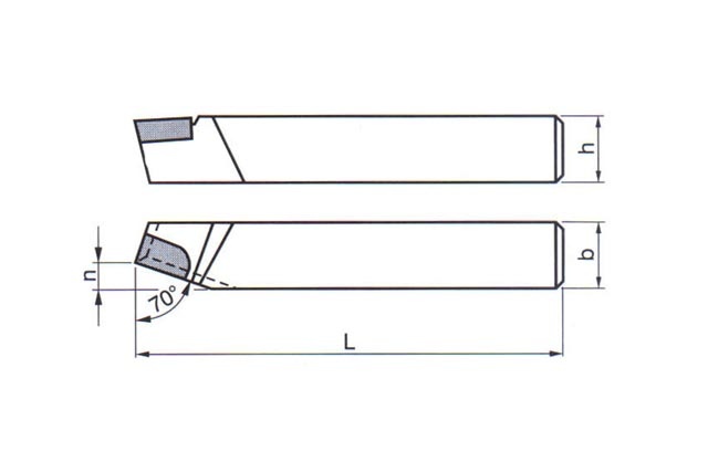 Nůž soustružnický 3710, 25x25/P10 (S10) ubírací přímý, pravý Obrázek