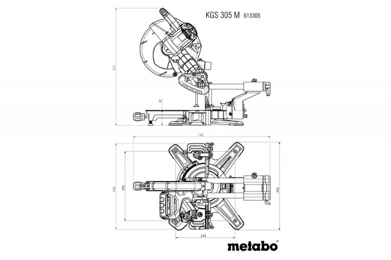 METABO KGS 305 M kapovací pila (model 2023) Obrázek