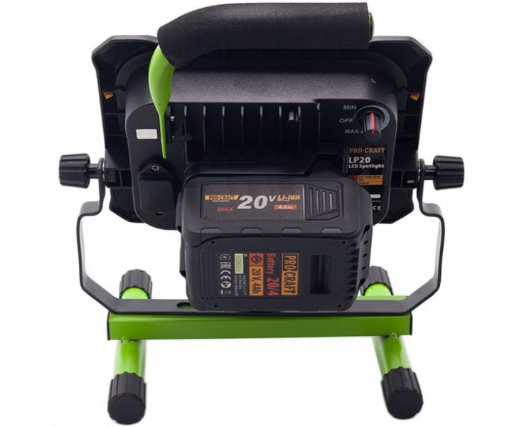 PROCRAFT LP20 kombinovaná elektrická AKU LED lampa 230V, 20V LiIon Obrázek