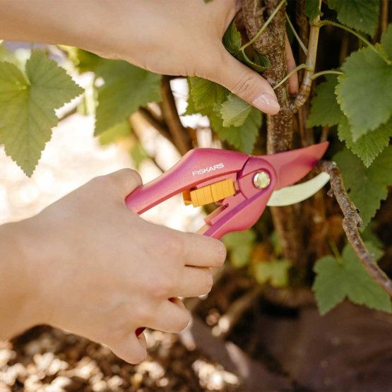 FISKARS Inspiration RUBY 1003657 zahradní nůžky na větve dvoučepelové růžové Obrázek