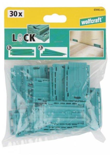 WOLFCRAFT 6946000 sada plastových univerzálních klínů, 30 ks Obrázek