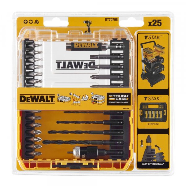 DeWALT DT70708 sada bitů a vrtáků (25 ks) Obrázek