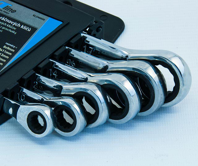 XTline KL346600 sada klíčů ráčnových oboustranných 8-19mm7 dílů Obrázek