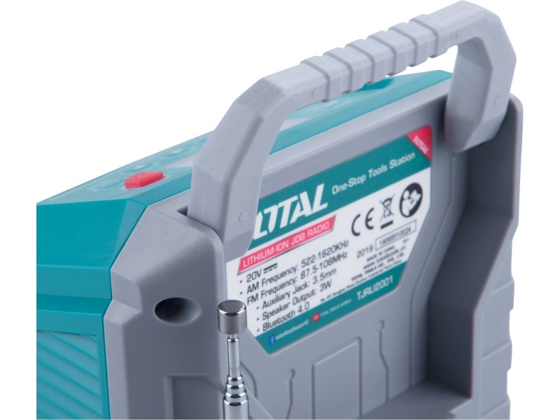 TOTAL TJRLI2001 dílenské aku rádio Bluetooth 20V LiIon industrial, P20S Obrázek