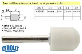 Tělísko brusné zaoblené 20x25-6 99BA 60 M 7 V C40 Obrázek