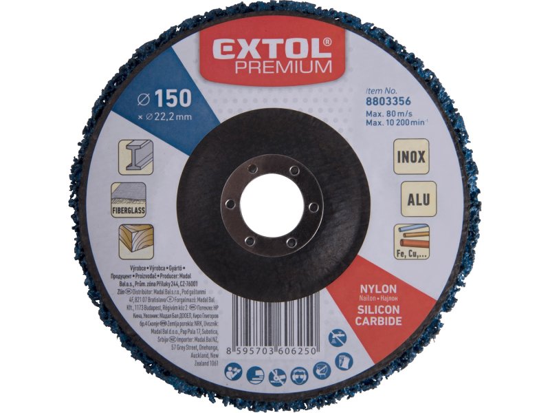 EXTOL PREMIUM 8803356 porézní nylonový kotouč na barvu 150x22,2mm