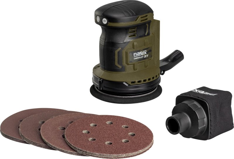 NAREX CBE 125-3 Basic Box (verze bez aku) aku excentrická bruska 20V Obrázek