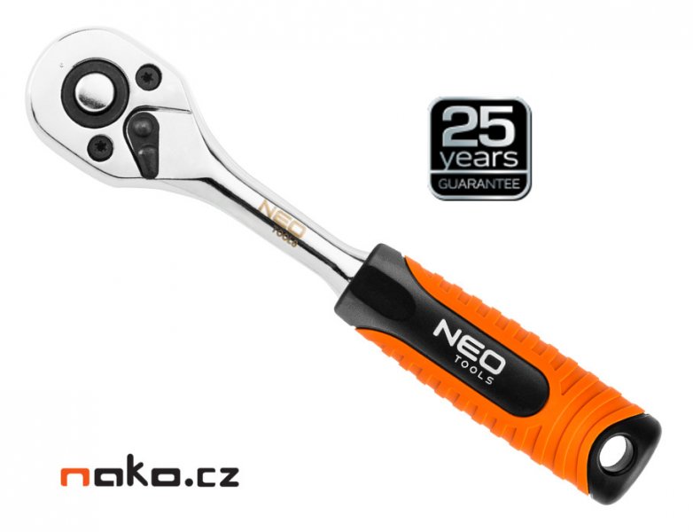 NEO TOOLS 08-504 ráčna 1/4" s pojistkou a přepínací páčkou Obrázek
