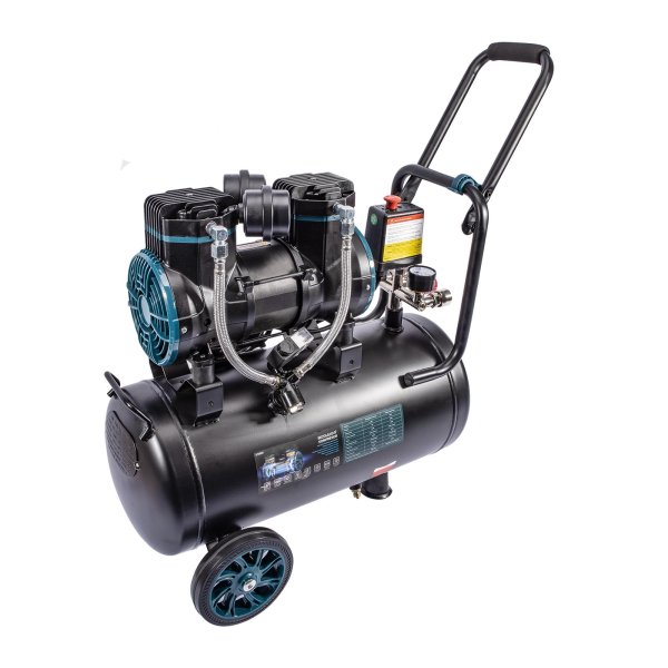 XTline XT2024 tichý bezolejový přenosný dvoupístový kompresor 24 l Obrázek