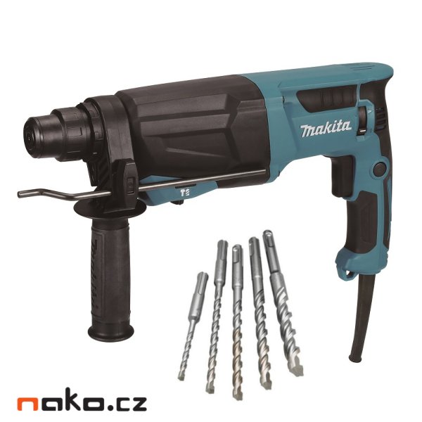 MAKITA HR2670X3 kombi kladivo 3J 800W SDS+ a sada vrtáků