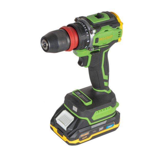 PROCRAFT PA18ProDFR vrtací aku šroubovák bezuhlíkový 20V 1x 1,5Ah LiIon PA18Pro DFR-1B-C Obrázek