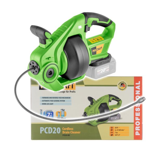 PROCRAFT PCD20-BB aku čistič potrubí bez AKU