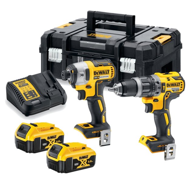 DeWALT DCK266P2T 2dílná kombo sada aku nářadí 18V XR příklepová vrtačka + rázový utahovák Obrázek
