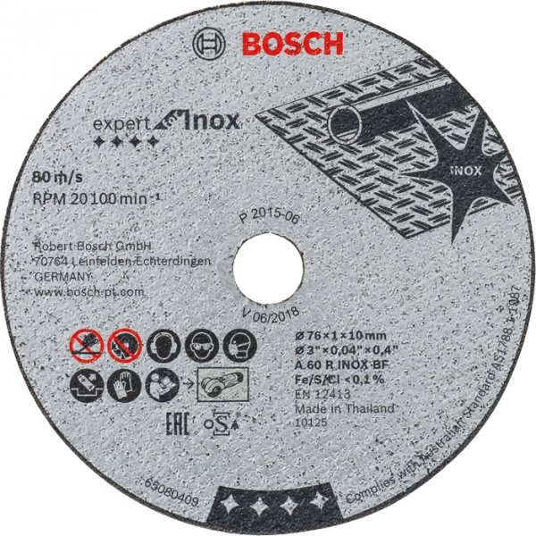 BOSCH rozbrušovací kotouče Expert for Inox 76mm pro GWS 12V-76, 5ks 2608601520 Obrázek