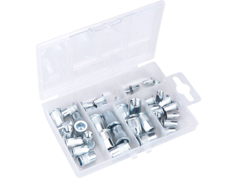 FORTUM 4770682 sada maticových nýtů ocelových 40ks mix M3-M4-M5-M6-M8