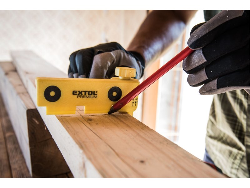 EXTOL PREMIUM 8812291 pokosová nastavitelná řezací šablona s magnety Obrázek