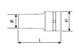 TONA EXPERT E113610-21 hlavice průmyslová prodloužená 1/2" 21mm CrMo