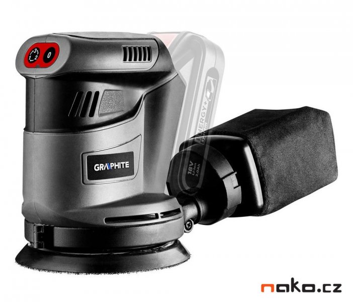 GRAPHITE ENERGY+ 58G014 aku excentrická bruska LiIon 18V LiIon bez akumulátoru Obrázek