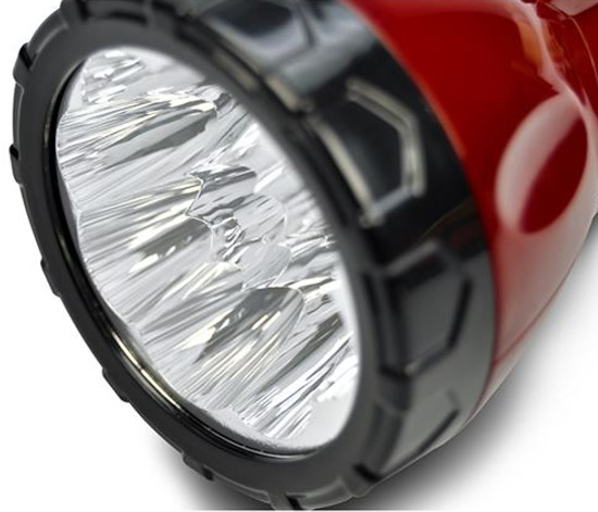 SOLIGHT WN10 nabíjecí LED svítilna, plug-in, Pb 800mAh, 9x LED, červenočerná Obrázek