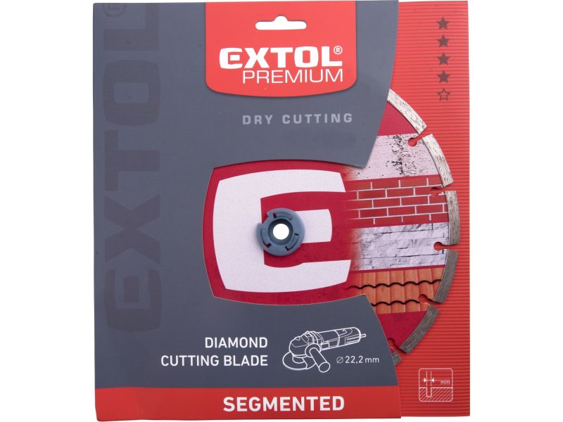 EXTOL PREMIUM 108714 kotouč diamantový řezný segmentový, 180x22,2mm