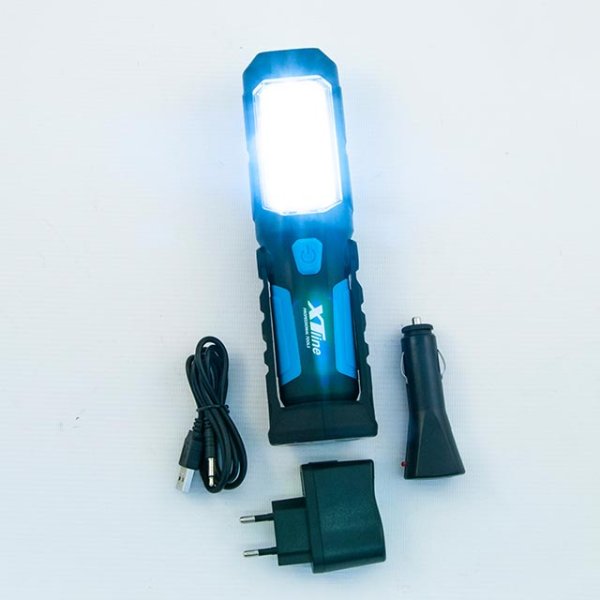 XTline XT60064 montážní nabíjecí aku svítilna COB LED 3W +1x LED 1W Obrázek