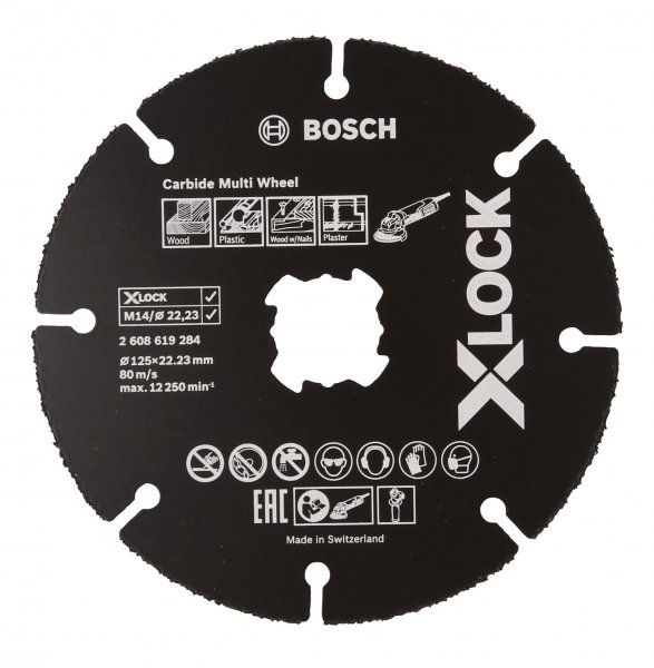 BOSCH řezný kotouč 125x22,23mm X-LOCK, Carbide Multi Wheel, 2608619284
